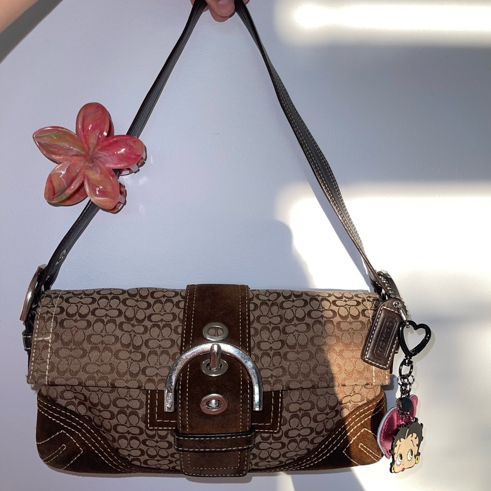 Y2K Coach Signature Shoulder Bag
